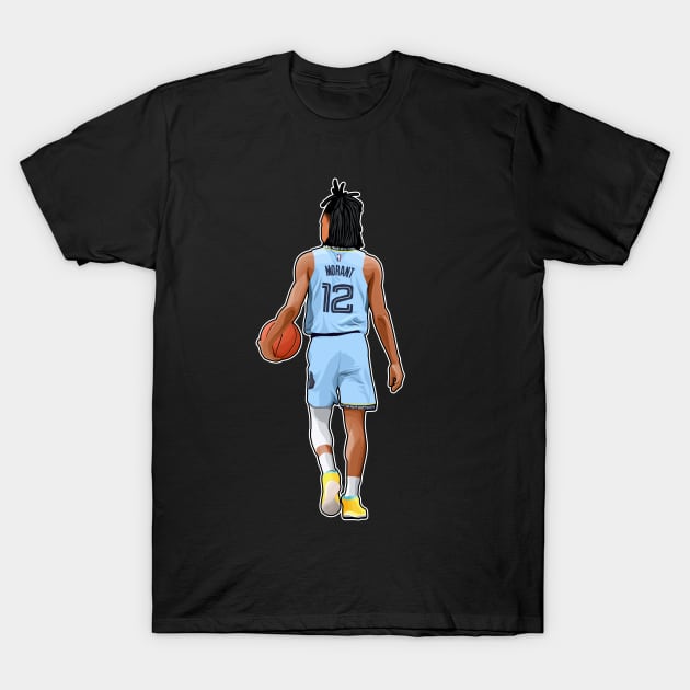 Ja Morant #12 Handle Balls T-Shirt by GuardWall17